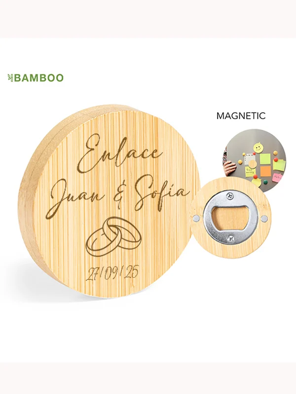 Abridor magnético madera de bambú