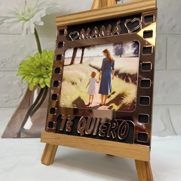 Marco caballete Mamá te quiero con metacrilato espejo