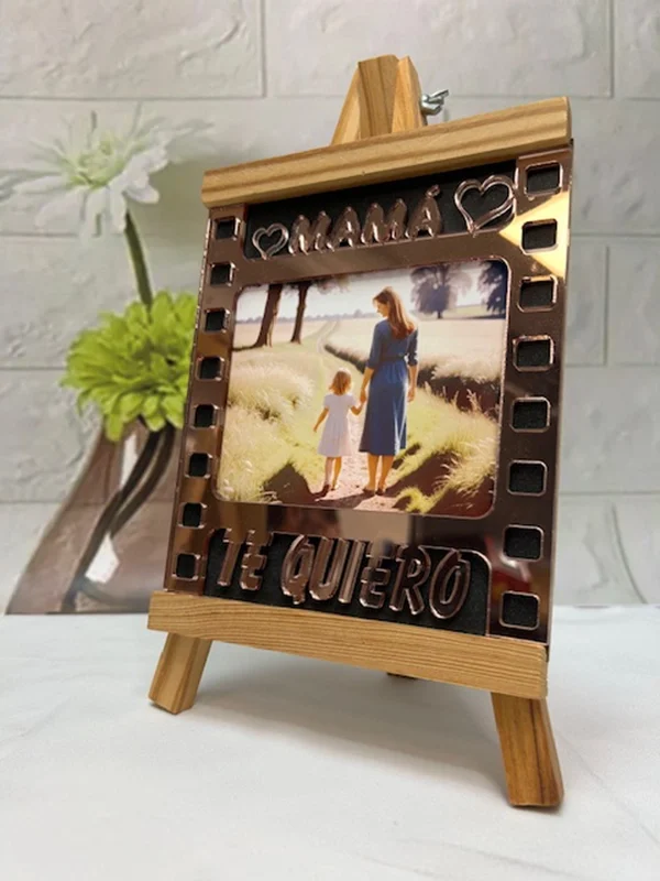 Marco caballete Mamá te quiero con metacrilato espejo