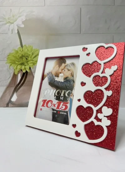 Marco corazones purpurina-impressionregalos