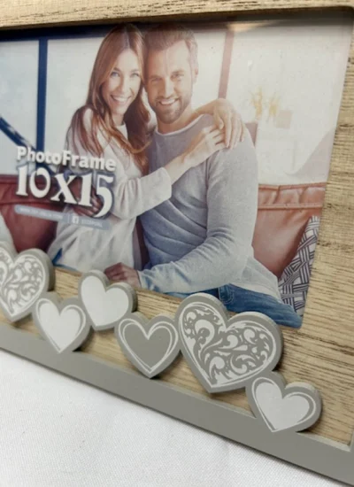 Marco gris corazones relieve-2impressionregalos