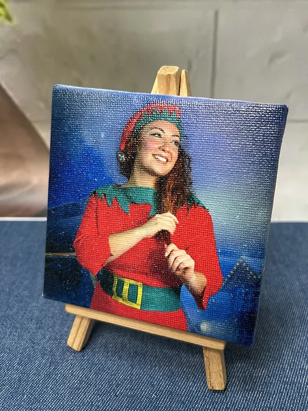 Mini lienzo con caballete personalizado