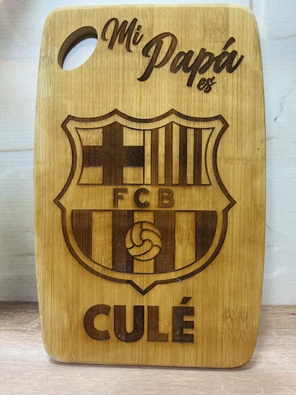 Tabla de corte "Mi papá es culé"