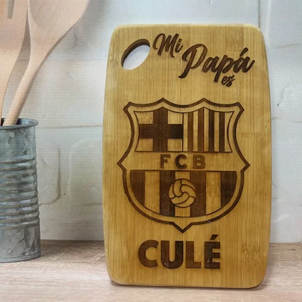 Tabla de corte "Mi papá es culé"