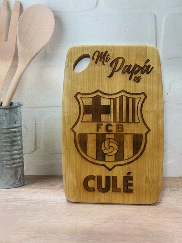 Tabla de corte "Mi papá es culé"