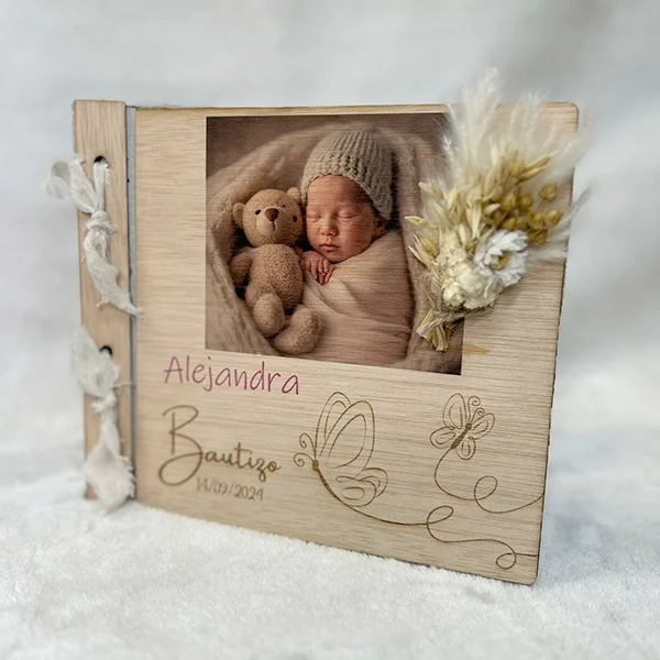 Álbum madera impreso y grabado