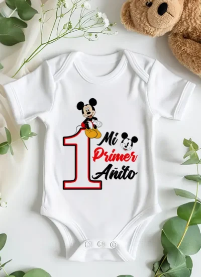 Body bebe mi primer año mickey-impression regalos