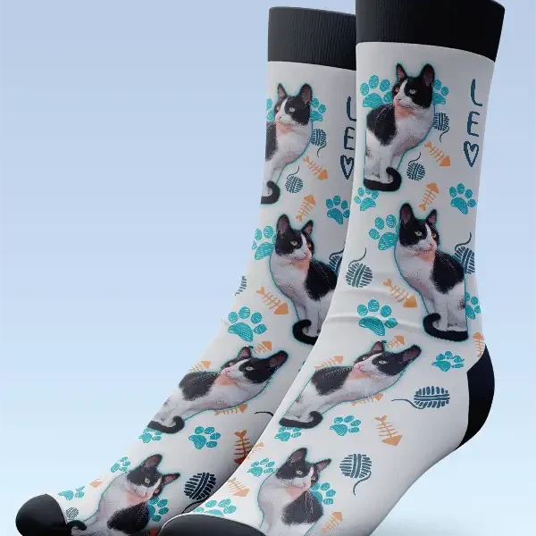 Calcetines personalizados de gato