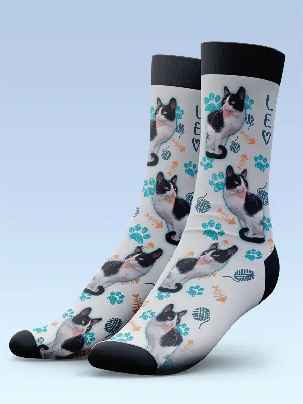 Calcetines personalizados de gato
