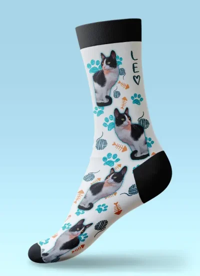 Calcetines perosnalizados gatos-impression regalos2