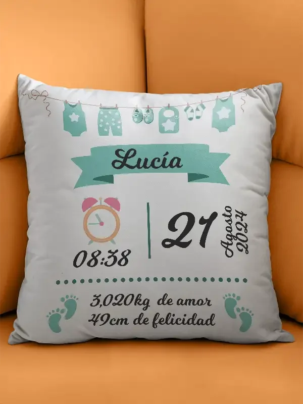 Cojín Natalicio personalizado