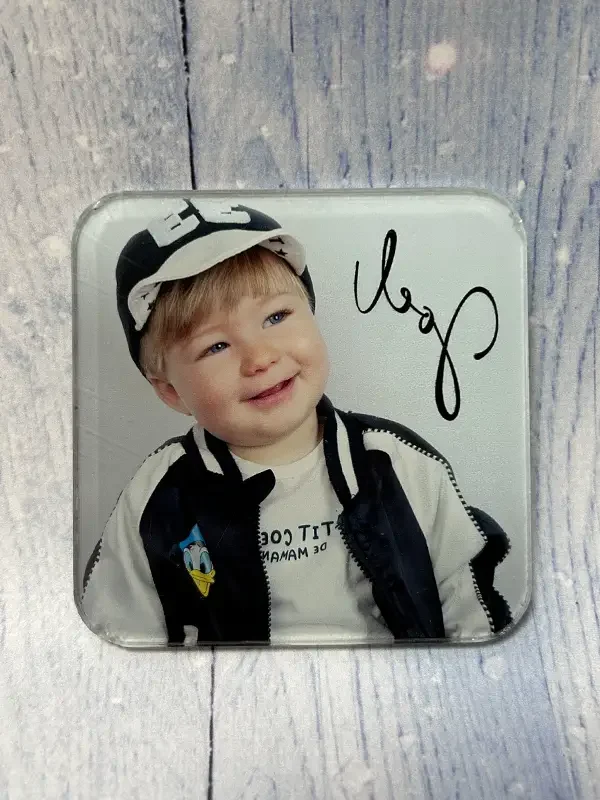 Imán con fotografía en metacrilato