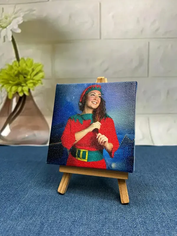 Mini lienzo con caballete personalizado