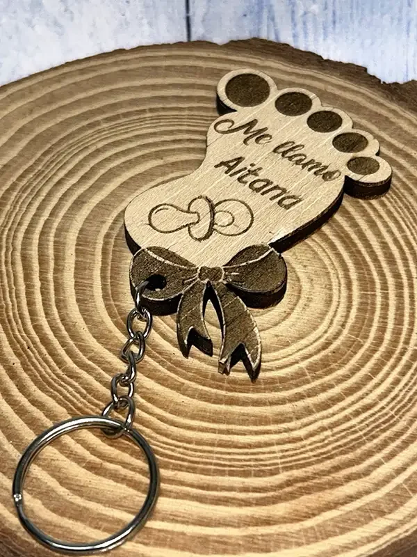 Llavero huellas de niños