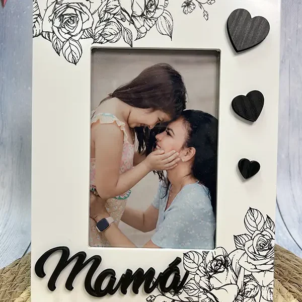 Marco rosas negra Mamá
