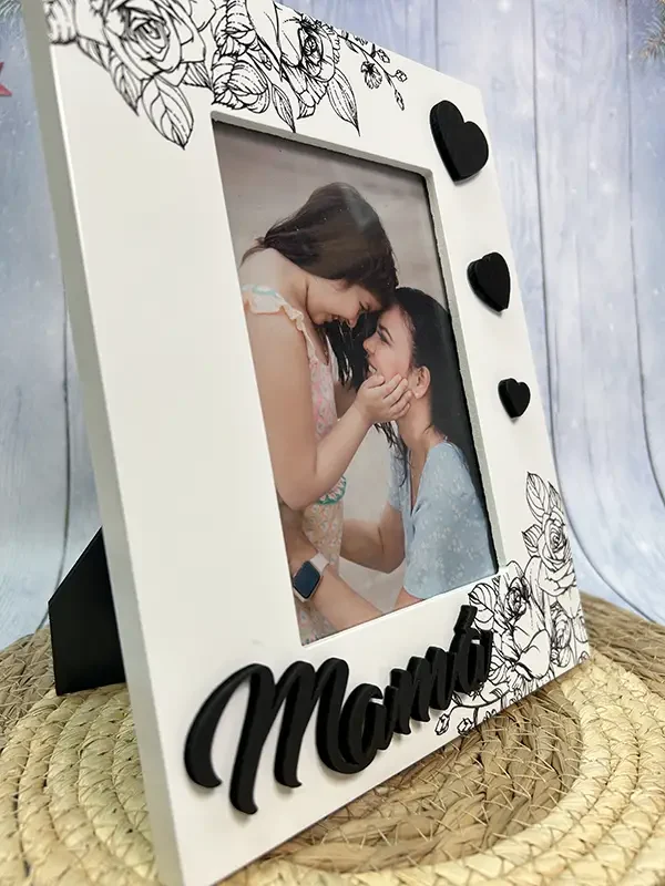 Marco rosas negra Mamá