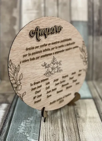 Placa profesores madera-impressionregalos