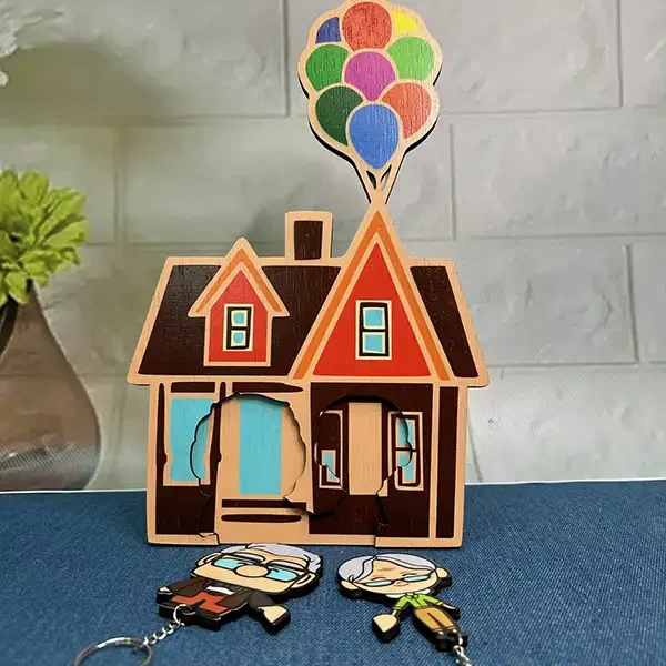 Portallaves UP y llaveros de Carl y Ellie