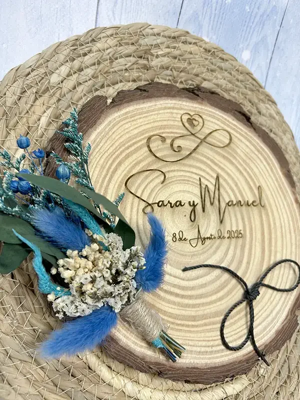 Rodaja de madera natural para alianzas