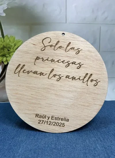 Rodaja de madera para alianzas-impressionregalos