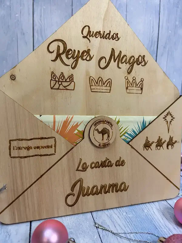 Sobre para carta Reyes Magos y Papá Noel
