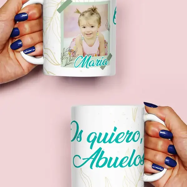 Taza polaroid "Os quiero"