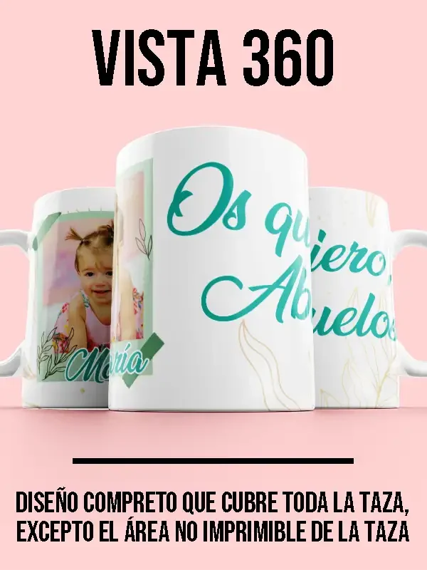 Taza polaroid "Os quiero"
