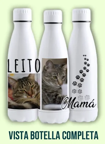 botella perosanizada de gato-impression regalos2