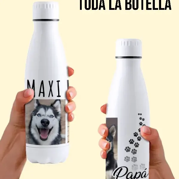 Botella personalizada perruna