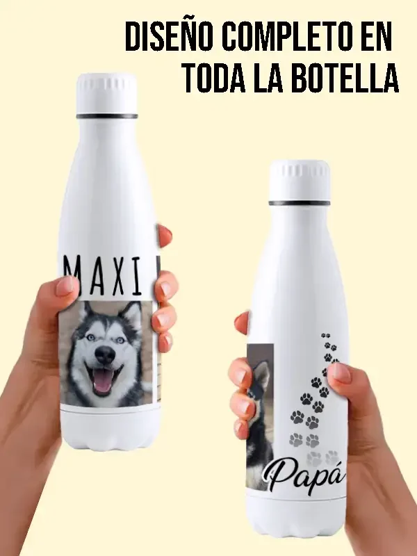 Botella personalizada perruna