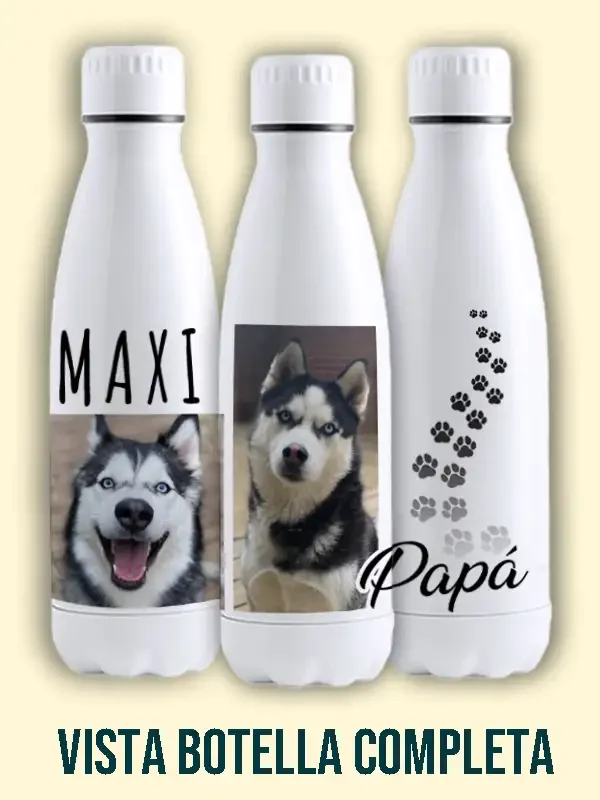 Botella personalizada perruna
