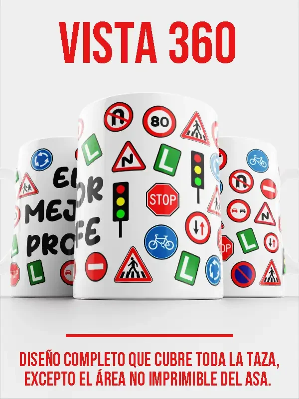 Taza "El mejor profe de autoescuela"