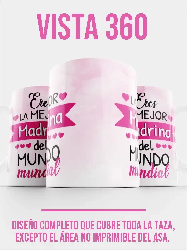 Taza "Eres la mejor madrina del mundo"