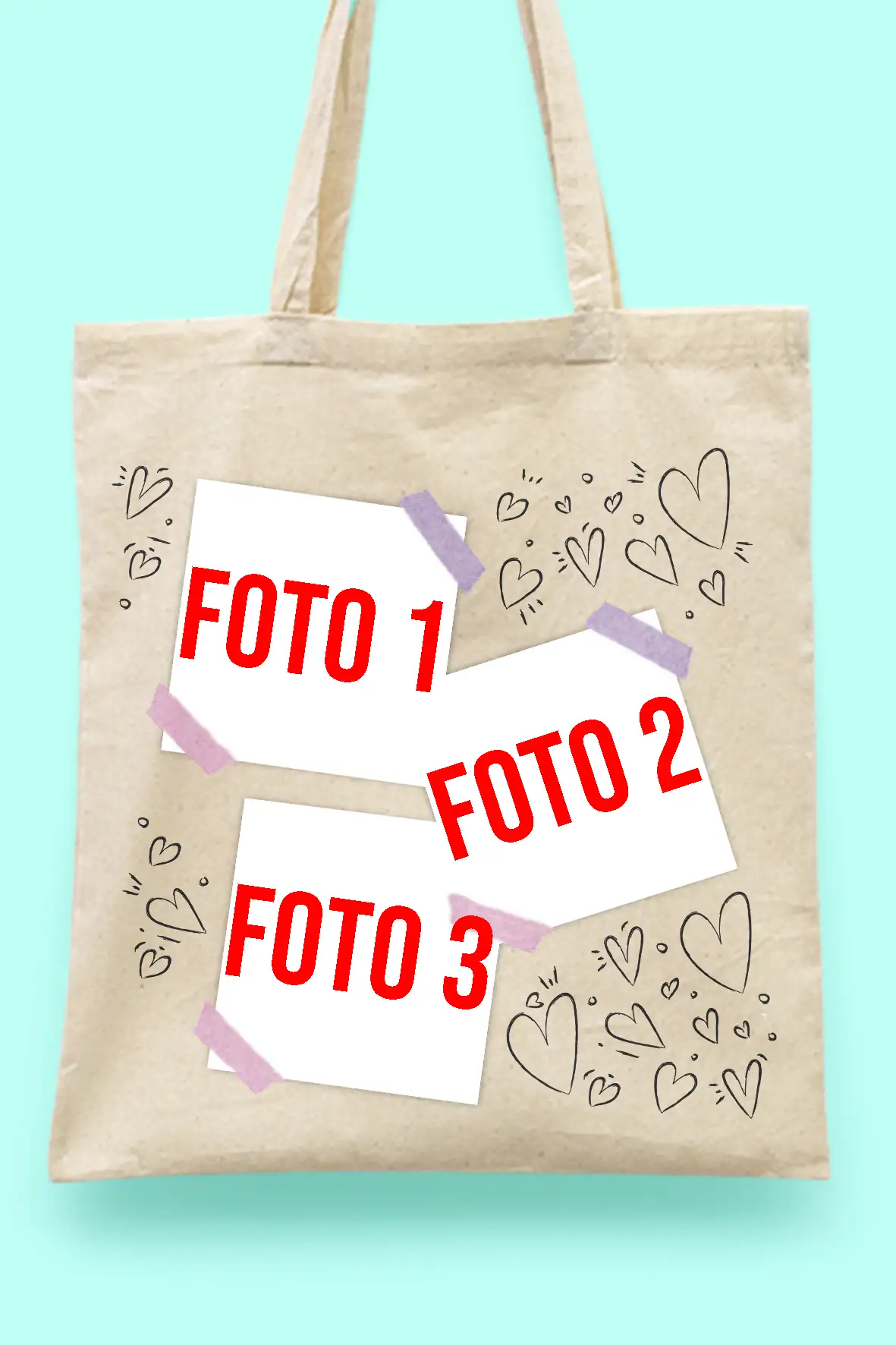 Totebag para 3 fotos