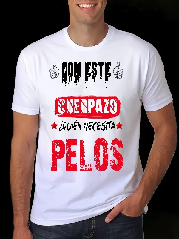Camiseta "Con este cuerpazo ¿Quién necesita pelos?"