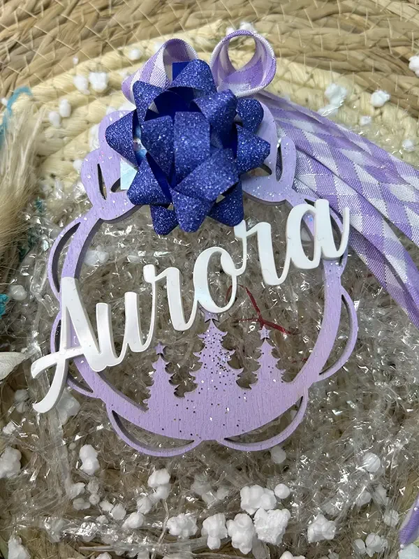 Pack de bolas de Navidad madera pintada