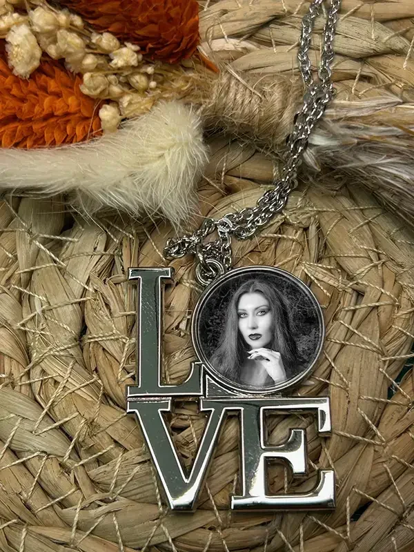 Colgante acero love para foto