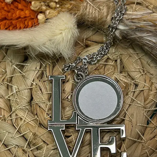 Colgante acero love para foto