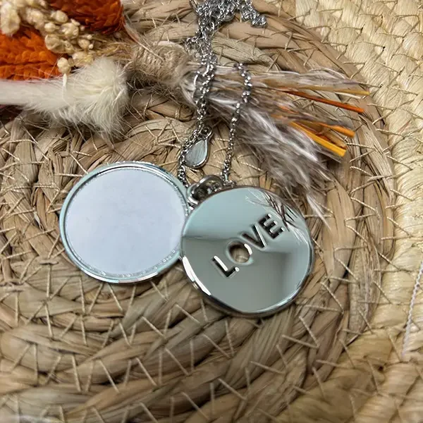 Colgante acero inoxidable love con foto