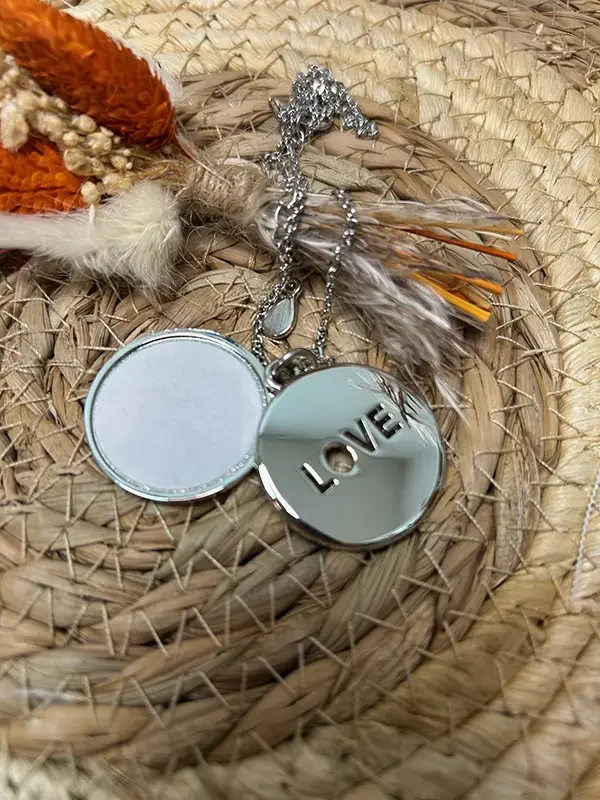 Colgante acero inoxidable love con foto