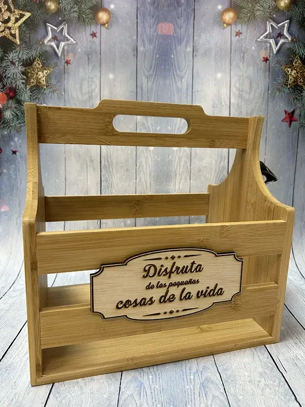 Caja porta cerveza con mensaje